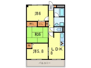 ｴｸｾﾚﾝﾄｽﾌﾟﾘﾝｸﾞの物件間取画像